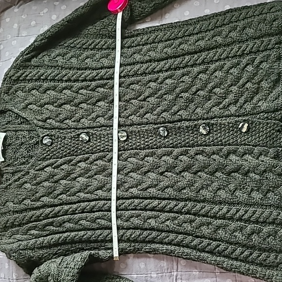 Vintage Quill's Woollen Market Ireland Cartigan Sweater Size Medium - Picture 9 of 10